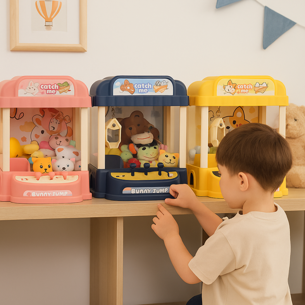 Juguete Mini Maquina Saca Peluche Garra Cute Claw Machine