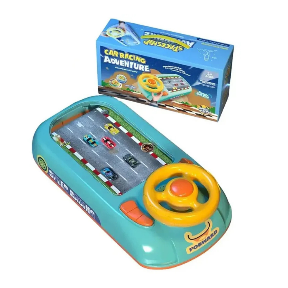 Juguete Simulador de Manejo Para Niños Con Volante Y Pista