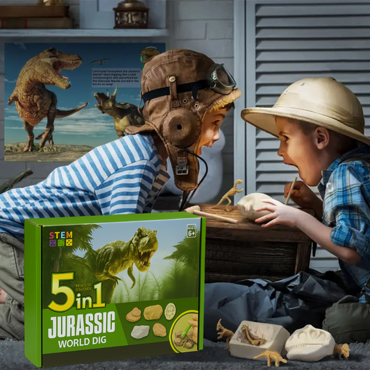 Kit De Excavación Jurassic 5 En 1 Juguete Educativo Infantil