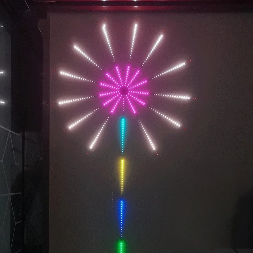 Kit Luces Fuegos Artificiales Rgb Decoracion Navidad Led