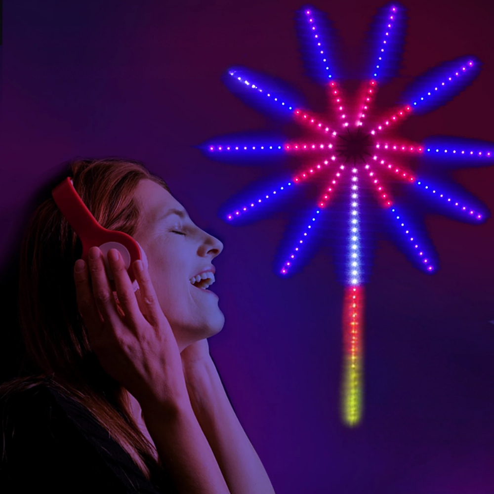 Kit Luces Fuegos Artificiales Rgb Decoracion Navidad Led