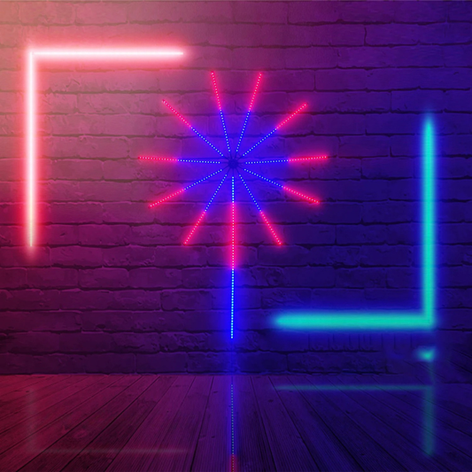 Kit Luces Fuegos Artificiales Rgb Decoracion Navidad Led