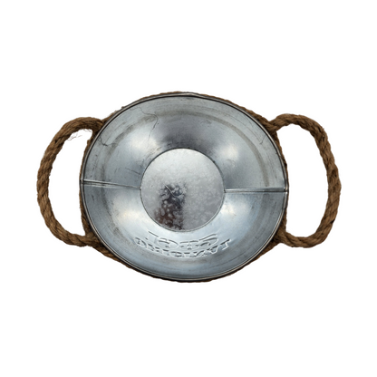 Macetero De Metal Canasto Con Diseños Maceta Balde Metalico