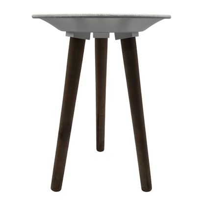 Mesa De Centro Redonda Blanca Mesa Lateral Auxiliar Living