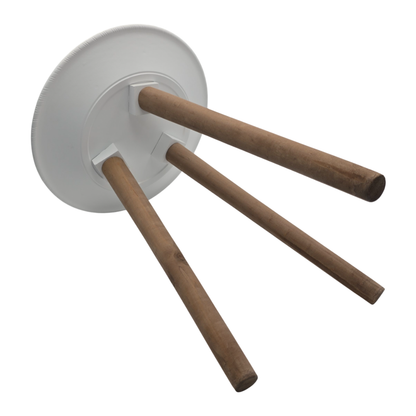 Mesa De Centro Redonda Blanca Mesa Lateral Auxiliar Living