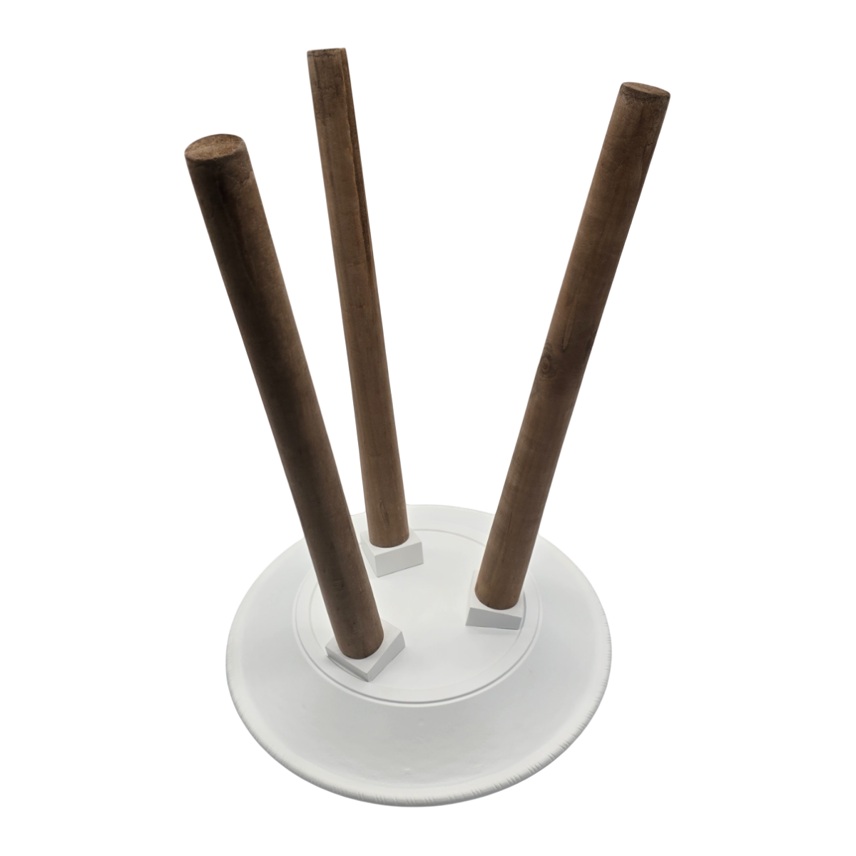 Mesa De Centro Redonda Blanca Mesa Lateral Auxiliar Living