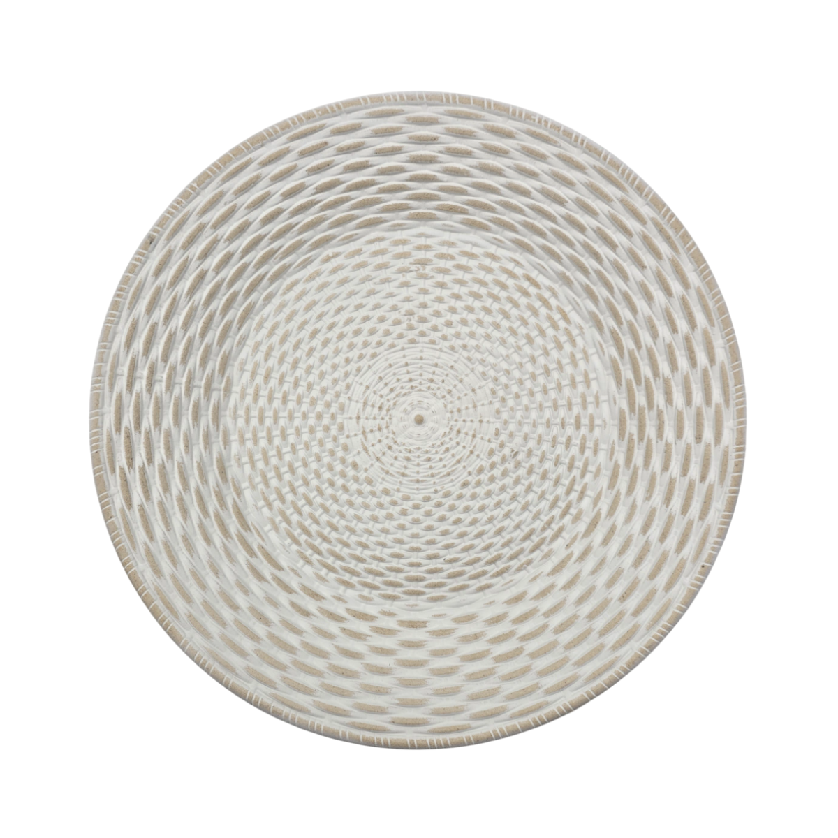 Mesa De Centro Redonda Blanca Mesa Lateral Auxiliar Living