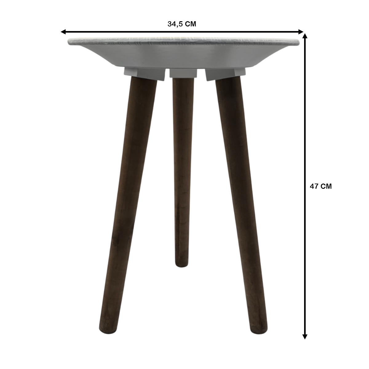 Mesa De Centro Redonda Blanca Mesa Lateral Auxiliar Living