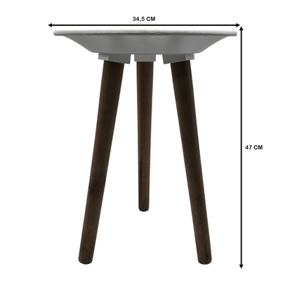 Mesa De Centro Redonda Blanca Mesa Lateral Auxiliar Living