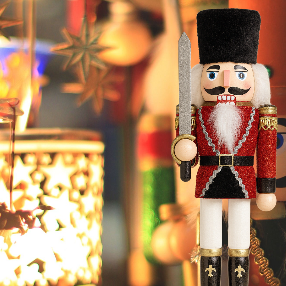 Muñeco Cascanueces Madera 30 Cm Adorno Navideño Decorativo