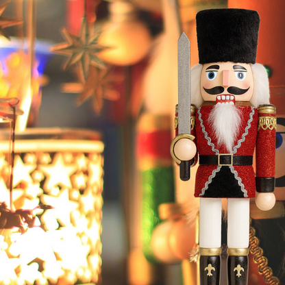 Muñeco Cascanueces Madera 30 Cm Adorno Navideño Decorativo