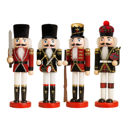 Muñeco Cascanueces Madera 30 Cm Adorno Navideño Decorativo