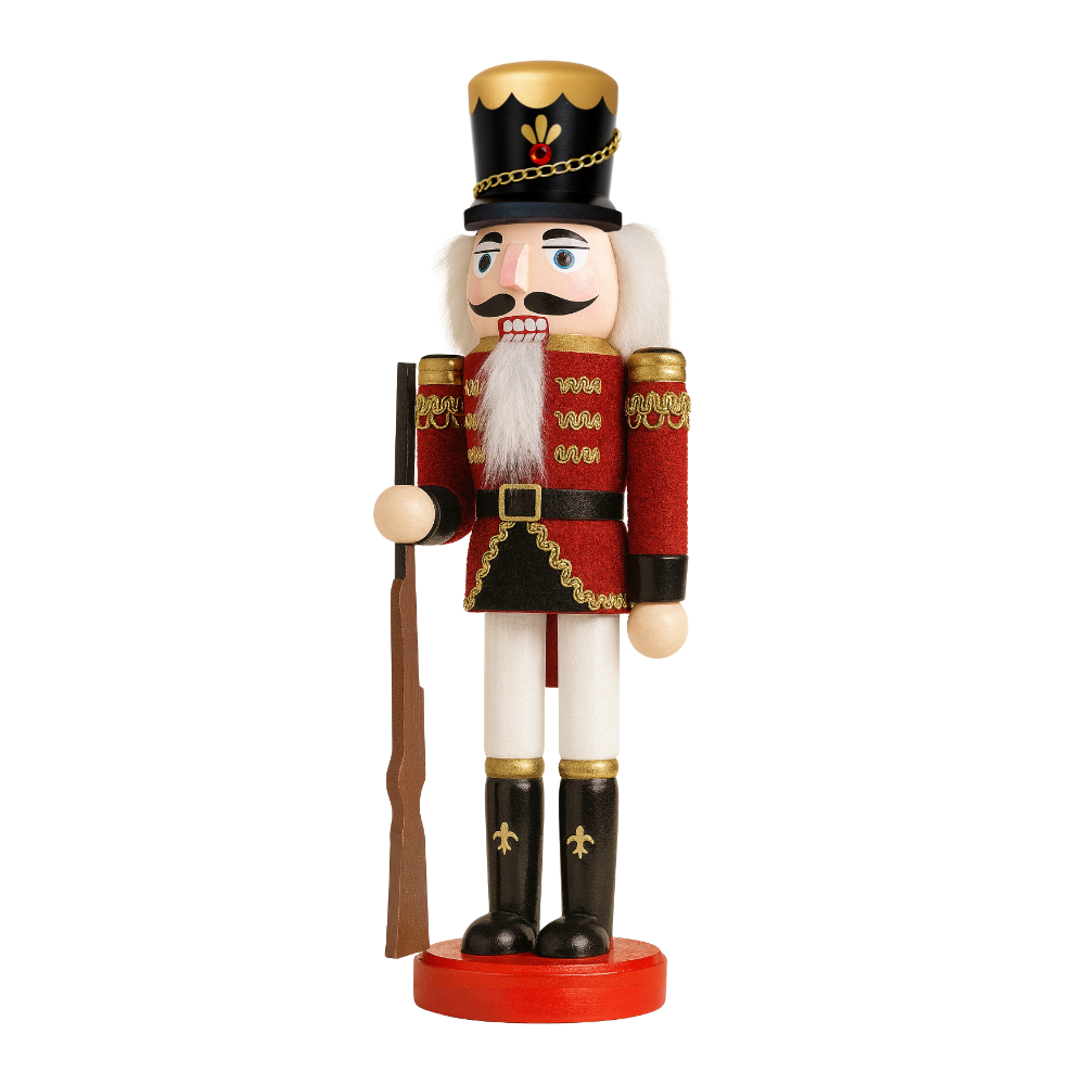 Muñeco Cascanueces Madera 30 Cm Adorno Navideño Decorativo