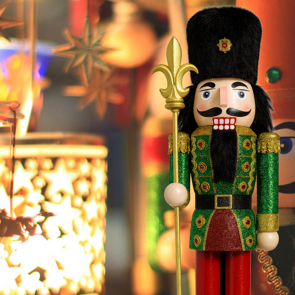 Muñeco Cascanueces Madera 38 Cm Adorno Navideño Decorativo