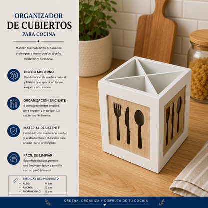 Organizador De Servicios Cubiertos De Cocina Porta Servicios