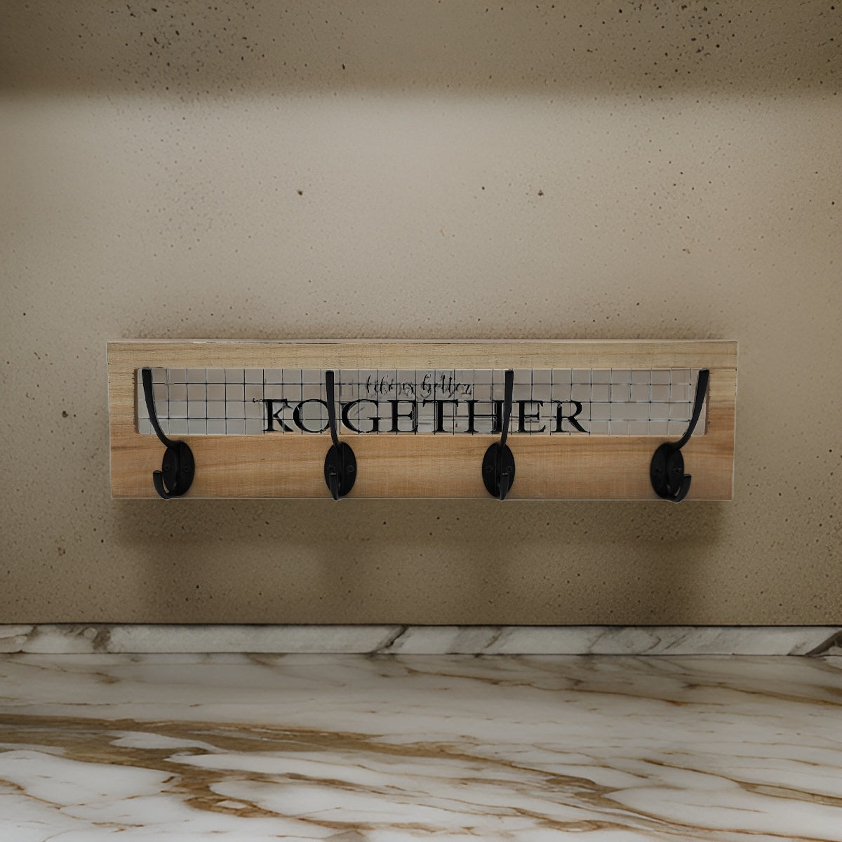 Perchero De Pared Con 4 Perchas Dobles Together