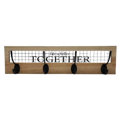 Perchero De Pared Con 4 Perchas Dobles Together