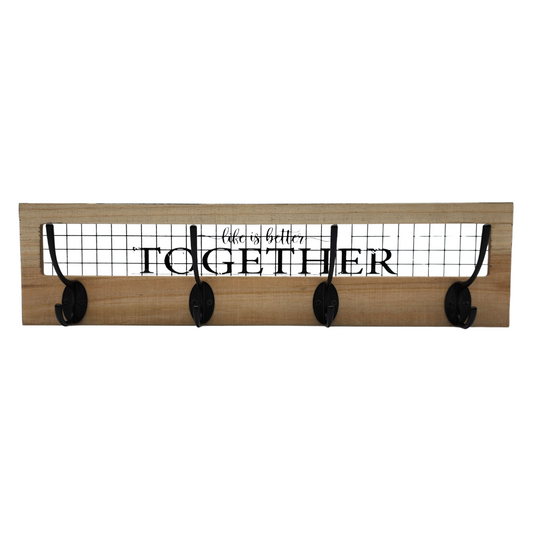 Perchero De Pared Con 4 Perchas Dobles Together