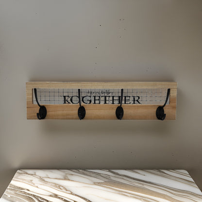 Perchero De Pared Con 4 Perchas Dobles Together