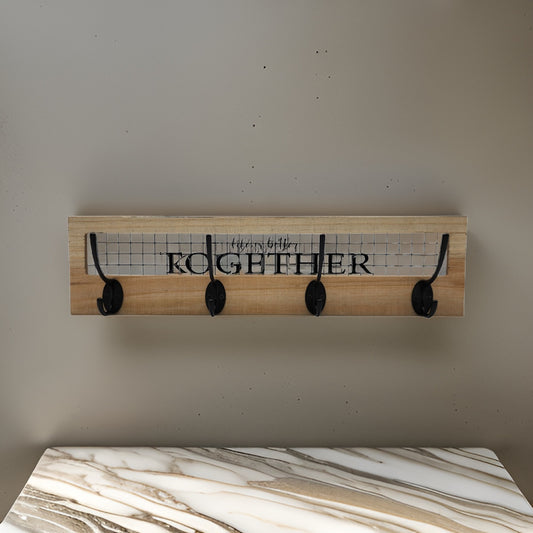 Perchero De Pared Con 4 Perchas Dobles Together