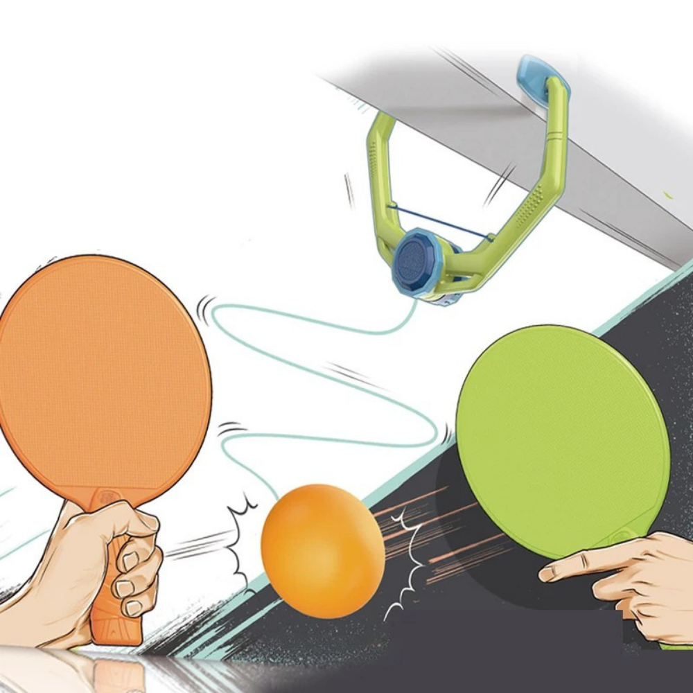 Ping Pong Portatil Sin Mesa Bola Con Cuerda Para Entrenar