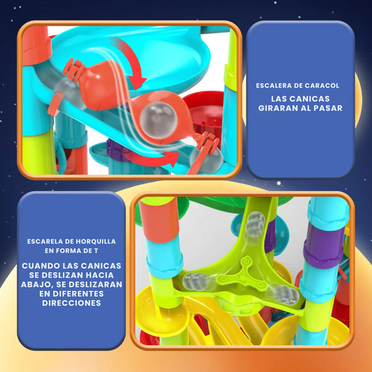 Pista De Bolitas 197 Piezas Bloques De Construccion Tobogan