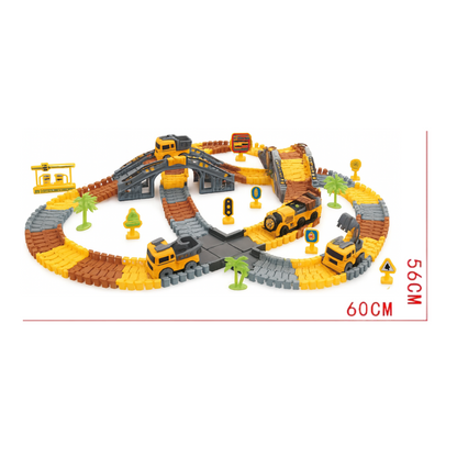 Pista de Carreras Juguete Camion de Construccion 235 Piezas