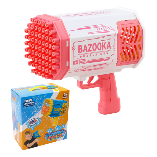 Pistola De Burbujas Bazooka Bubble Gun Juguete Con Luces Led