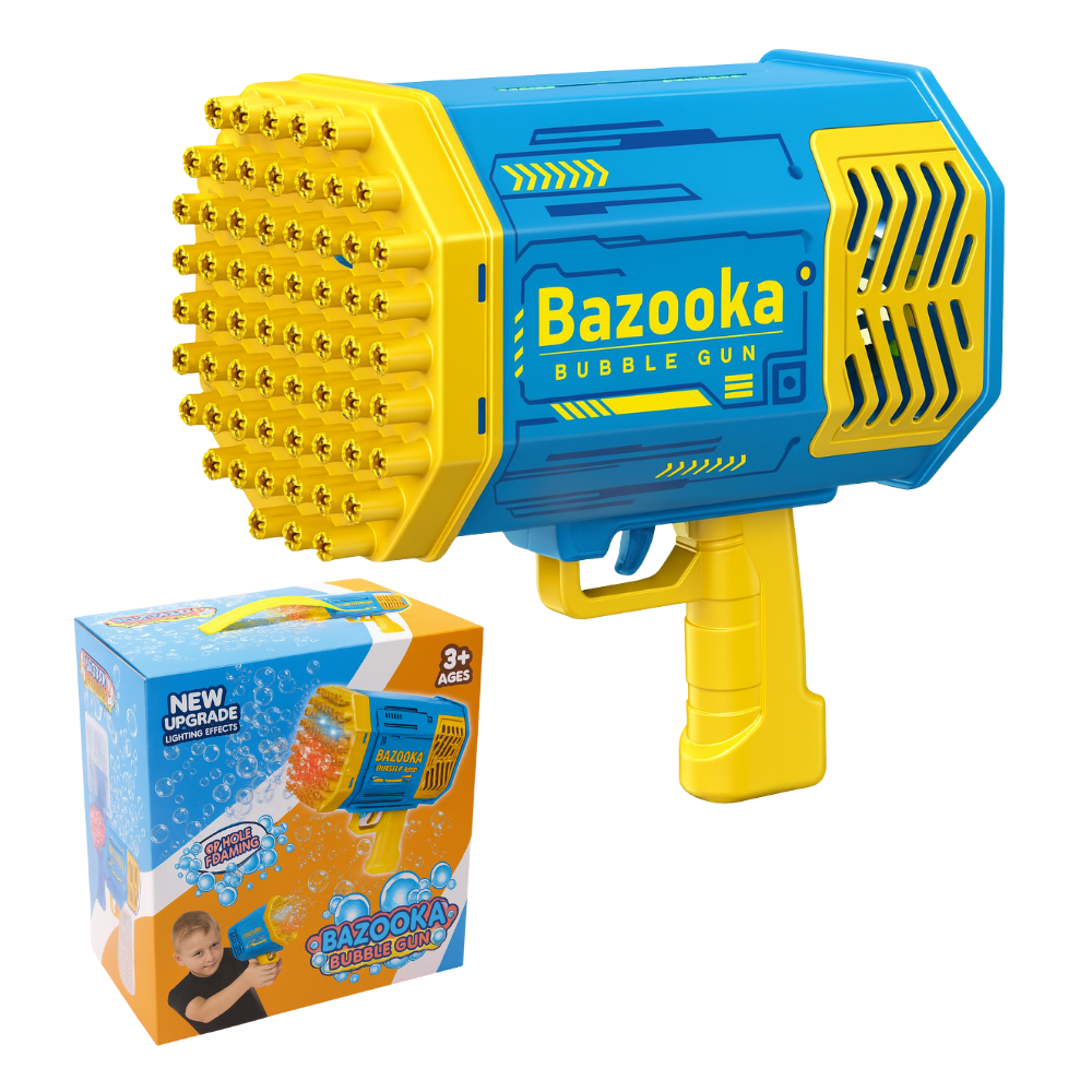 Pistola De Burbujas Bazooka Bubble Gun Juguete Con Luces Led