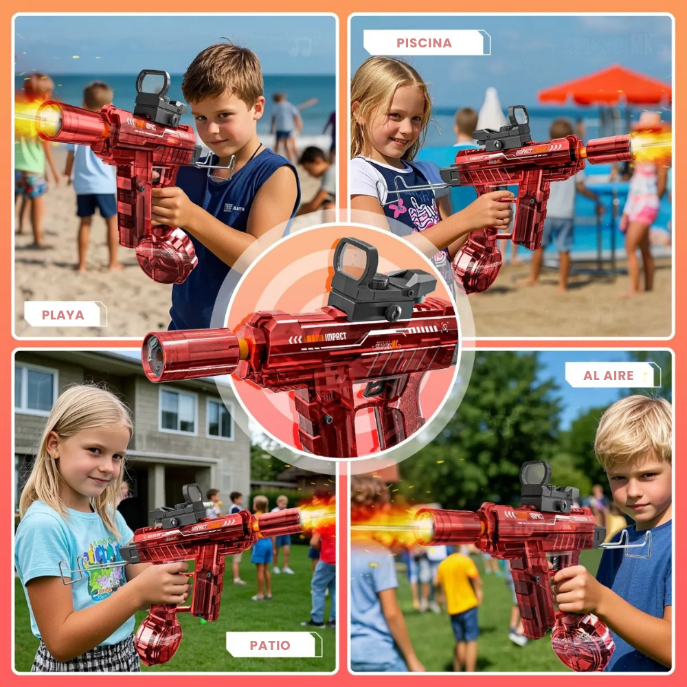 Pistola de Agua Uzi Electrica Automatica Alta Potencia