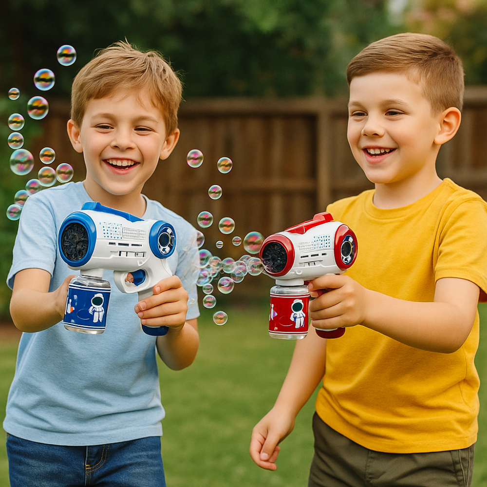 Pistola de Burbujas Automatica Diseño Astronauta Infantil