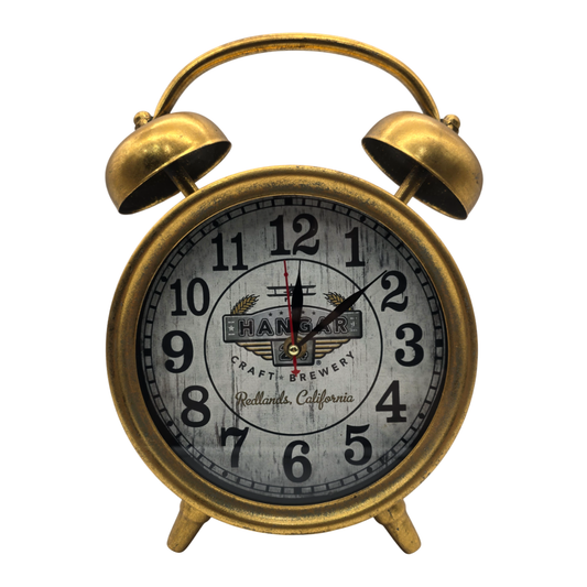 Reloj De Mesa Analogico Hierro Vintage Decorativo Dorado S