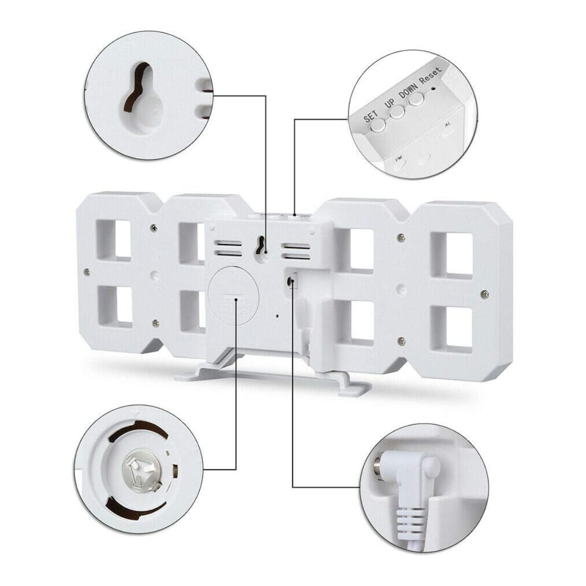 Reloj Despertador Digital Led 3d De Escritorio O Muro