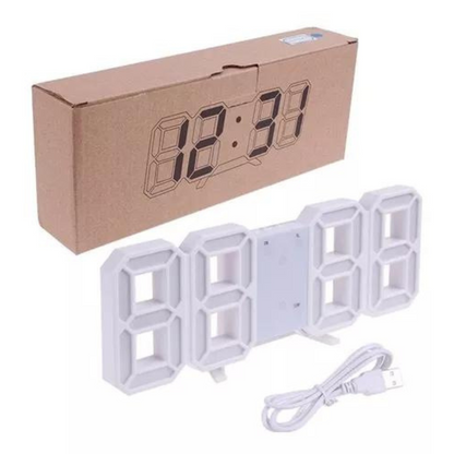 Reloj Despertador Digital Led 3d De Escritorio O Muro