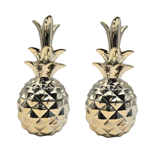 Set 2 Figuras Piñas Decorativas De Ceramica Adorno Decohogar