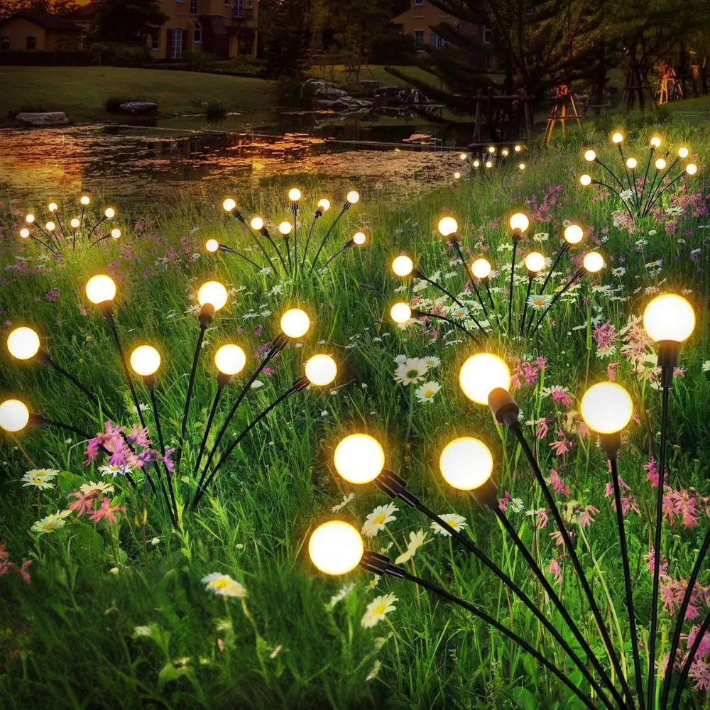 Set 2 Luces Solares Exterior Jardin Estaca Decorativa Led