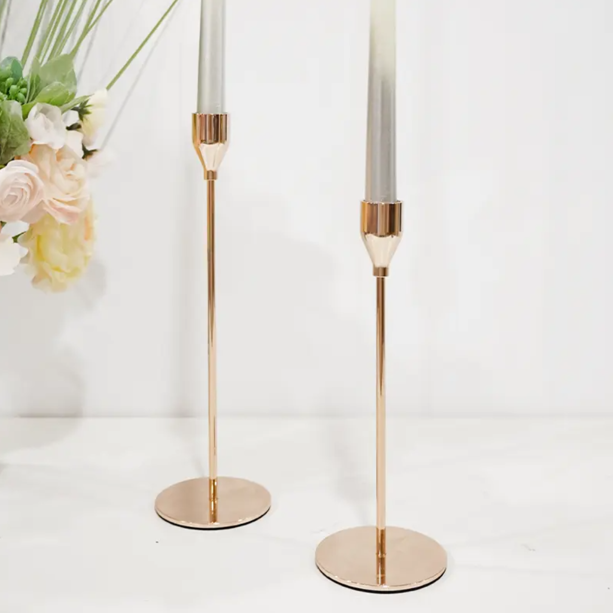 Set 3 Candelabros Porta Velas Dorado Decora Centro De Mesa