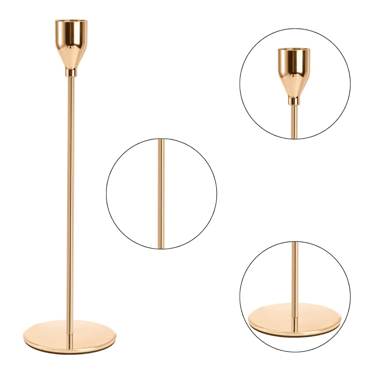 Set 3 Candelabros Porta Velas Dorado Decora Centro De Mesa