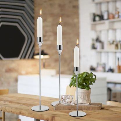 Set 3 Candelabros Porta Velas Plateado Decora Centro De Mesa