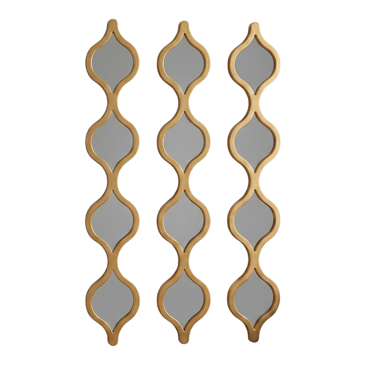 Set 3 Espejos De Pared De Ondas Alargadas Marcos De Espejos