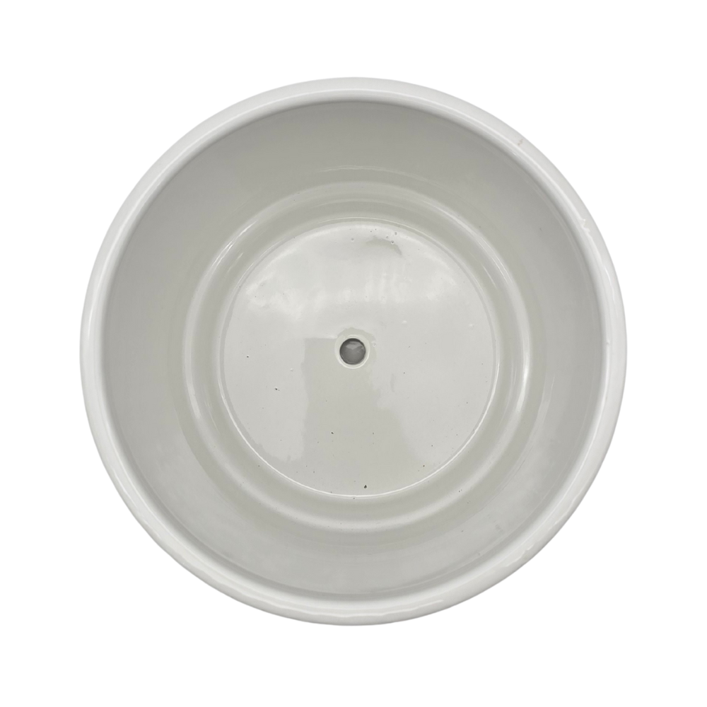 Set 3 Maceteros Maceta De Cerámica Blancos Diseños Lineas