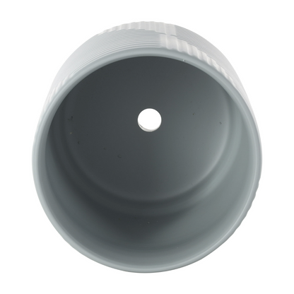 Set 3 Maceteros Maceta De Ceramica Gris Con Lineas