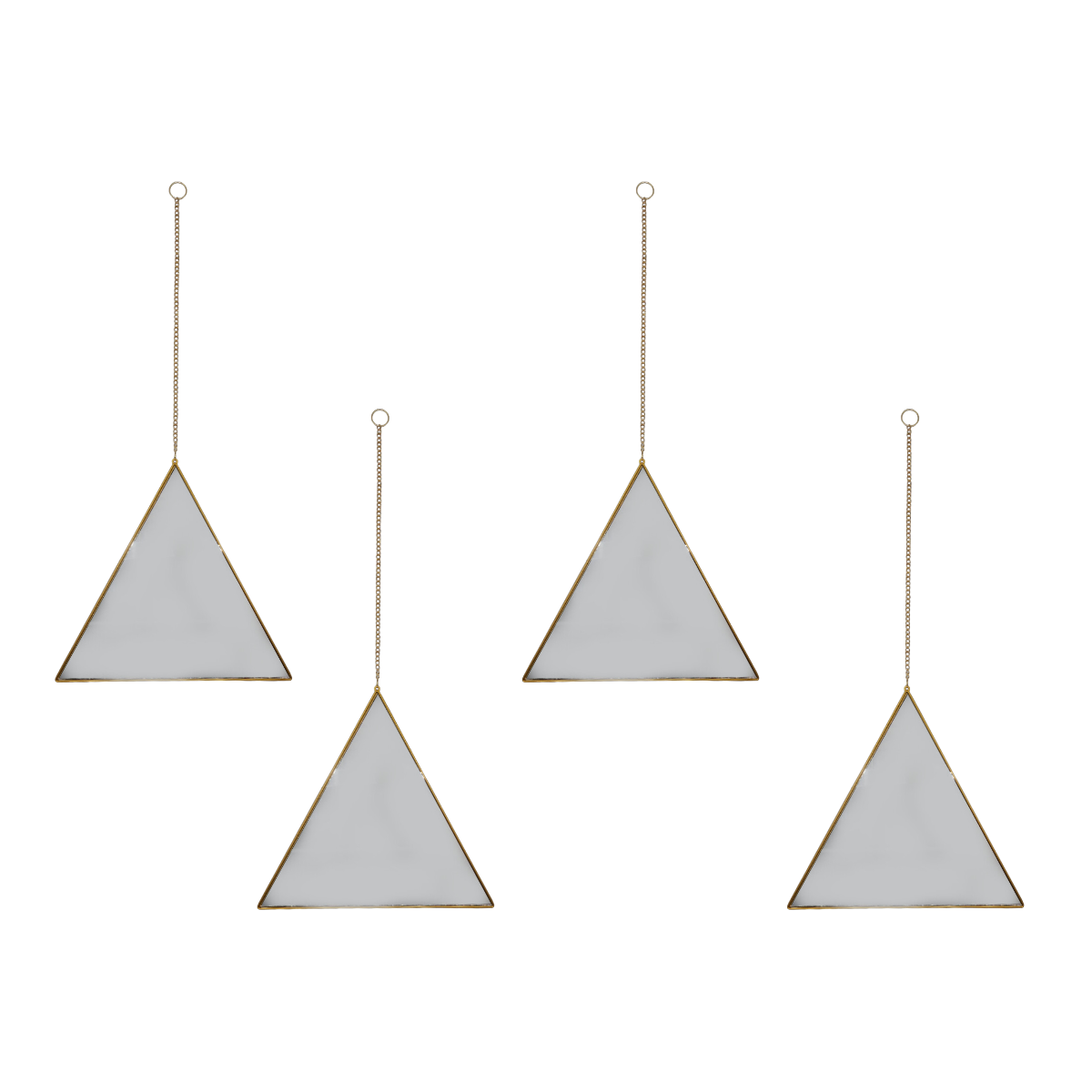 Set 4 Espejos De Pared Para Colgar Triangular Marco Espejo