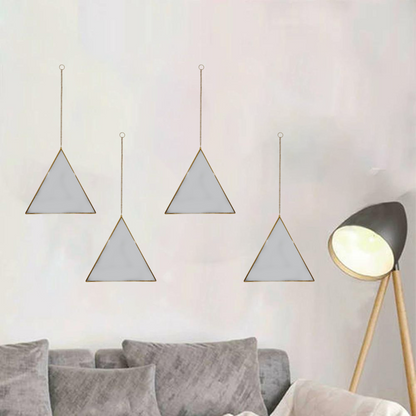 Set 4 Espejos De Pared Para Colgar Triangular Marco Espejo