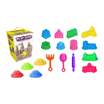 Set De Arena Magica Infantil Con Accesorios y Moldes Variado
