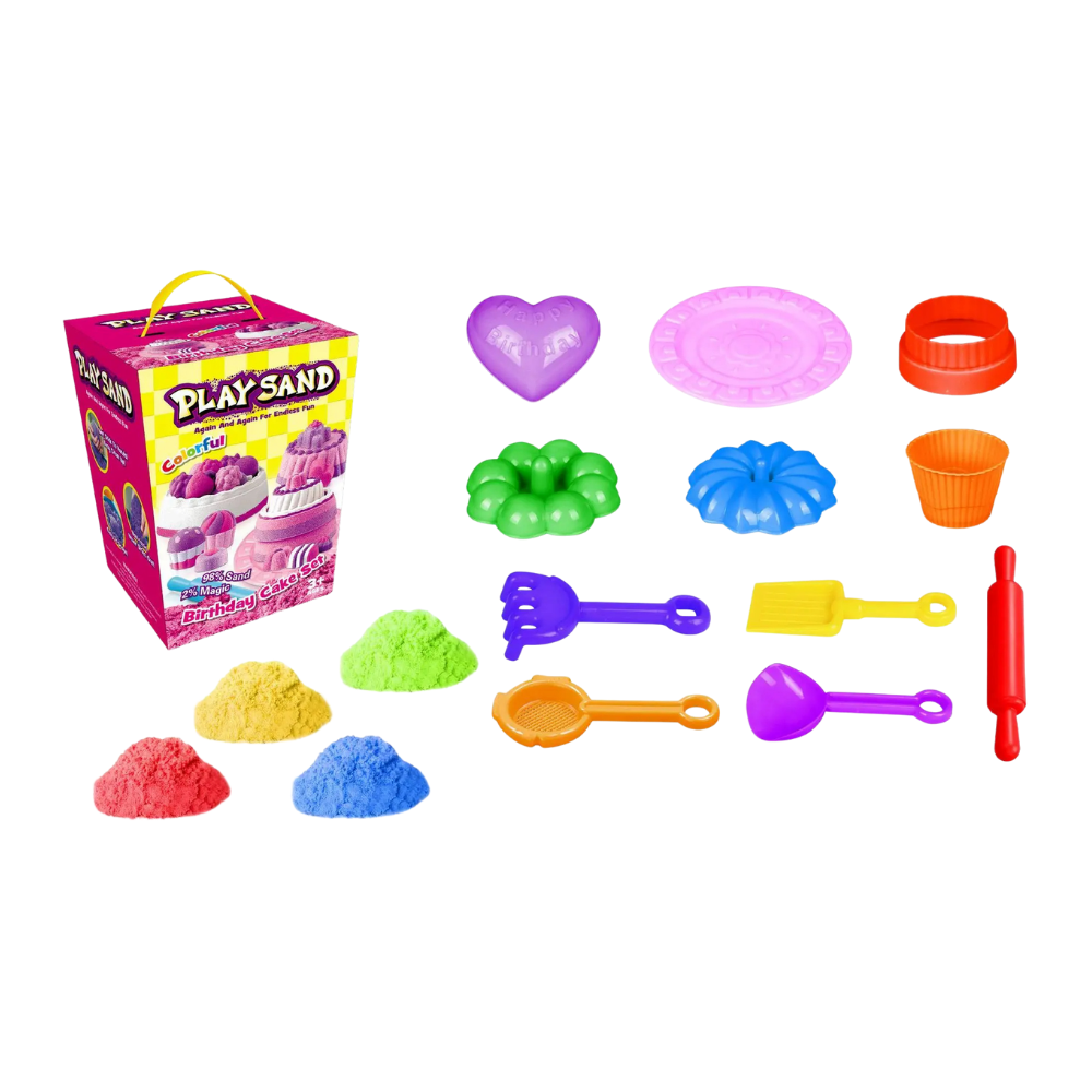 Set De Arena Magica Infantil Con Accesorios y Moldes Variado