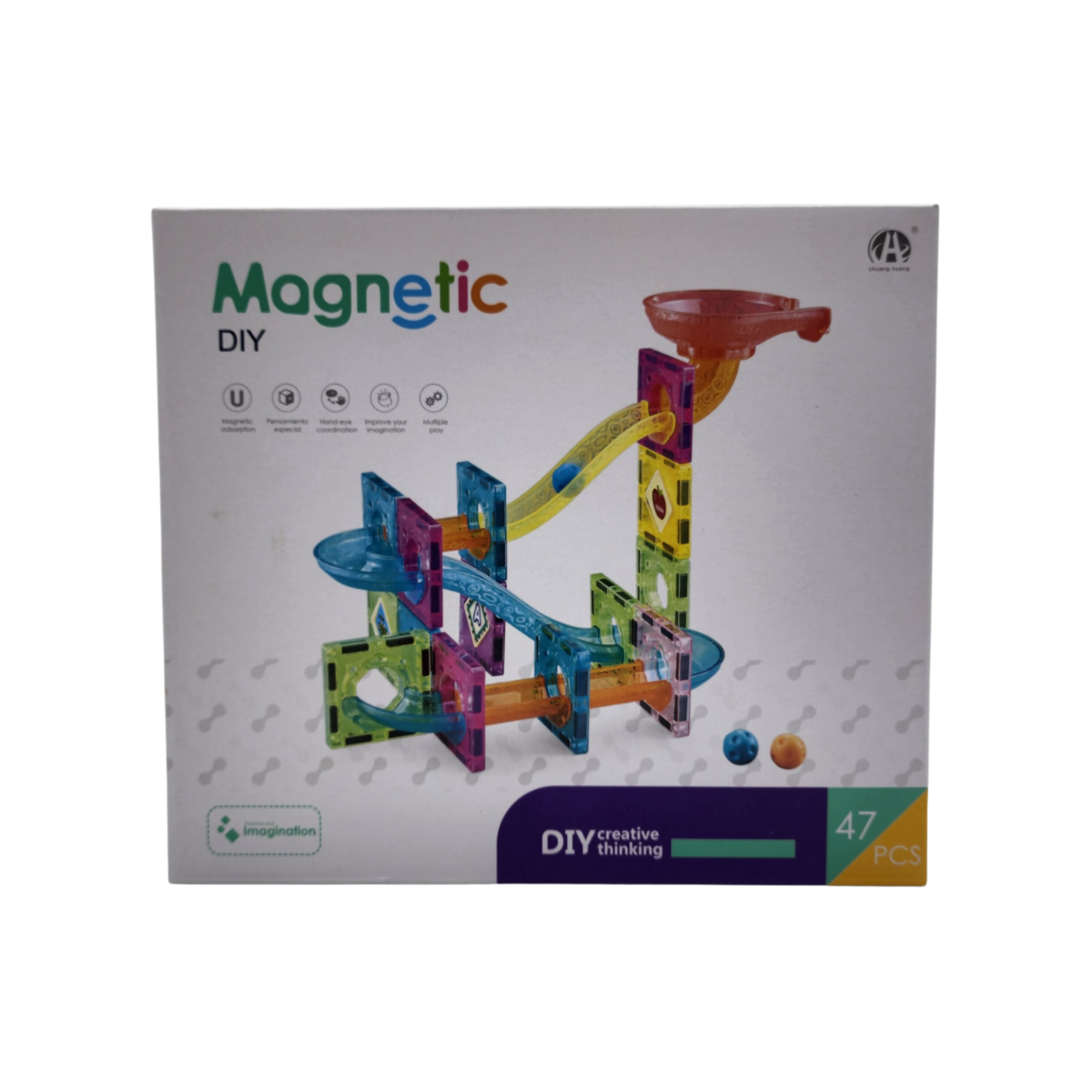 Set De Construccion Magnetico 47 Piezas