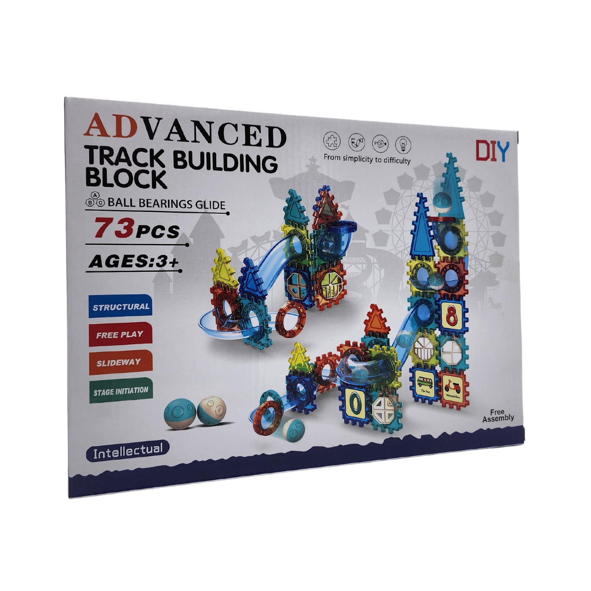 Set De Construccion Tobogan Carrera De Bolitas 73 Piezas