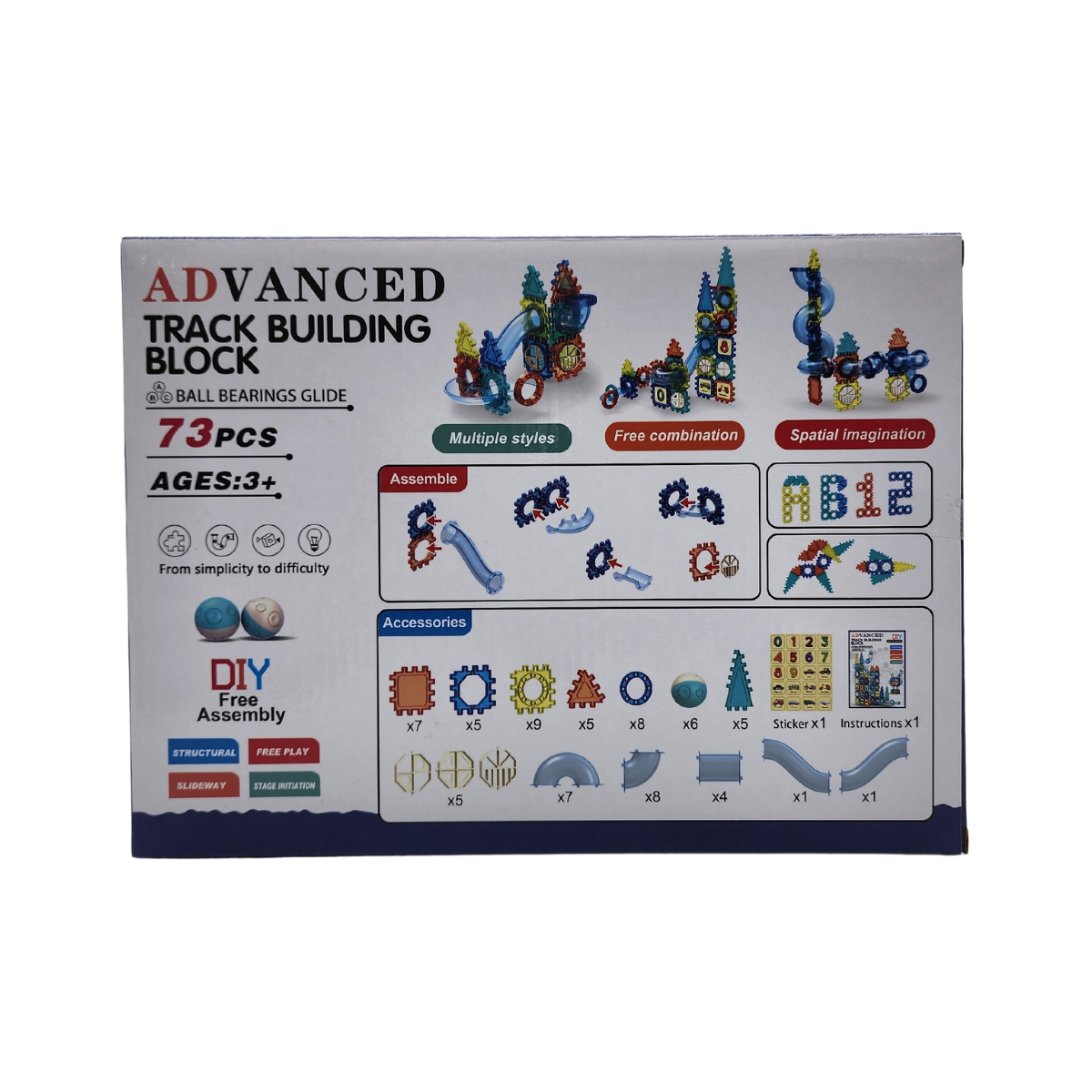 Set De Construccion Tobogan Carrera De Bolitas 73 Piezas