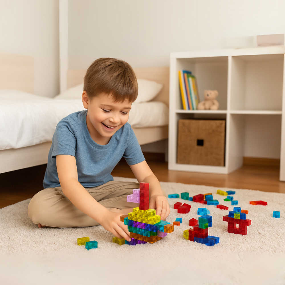 Set Juego de Bloques Magneticos 96 Piezas Construccion Niños